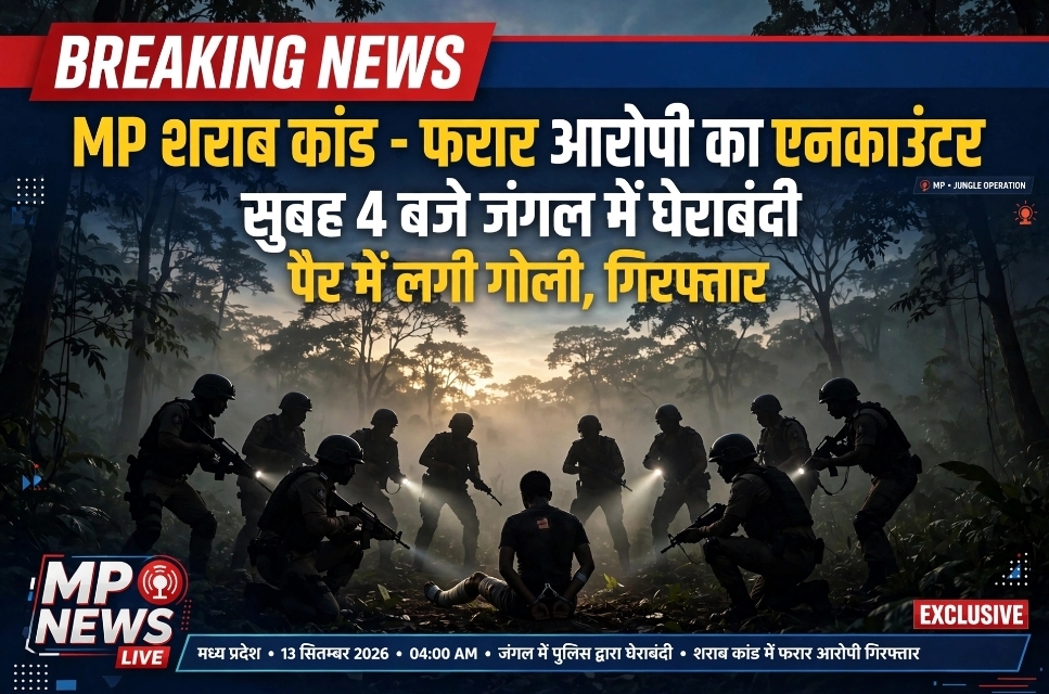 MP शराब कांड में पुलिस का बड़ा एक्शन - फरार आरोपी का शॉर्ट एनकाउंटर